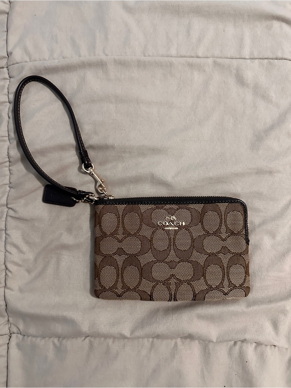Pristine Brown Coach Wristlet